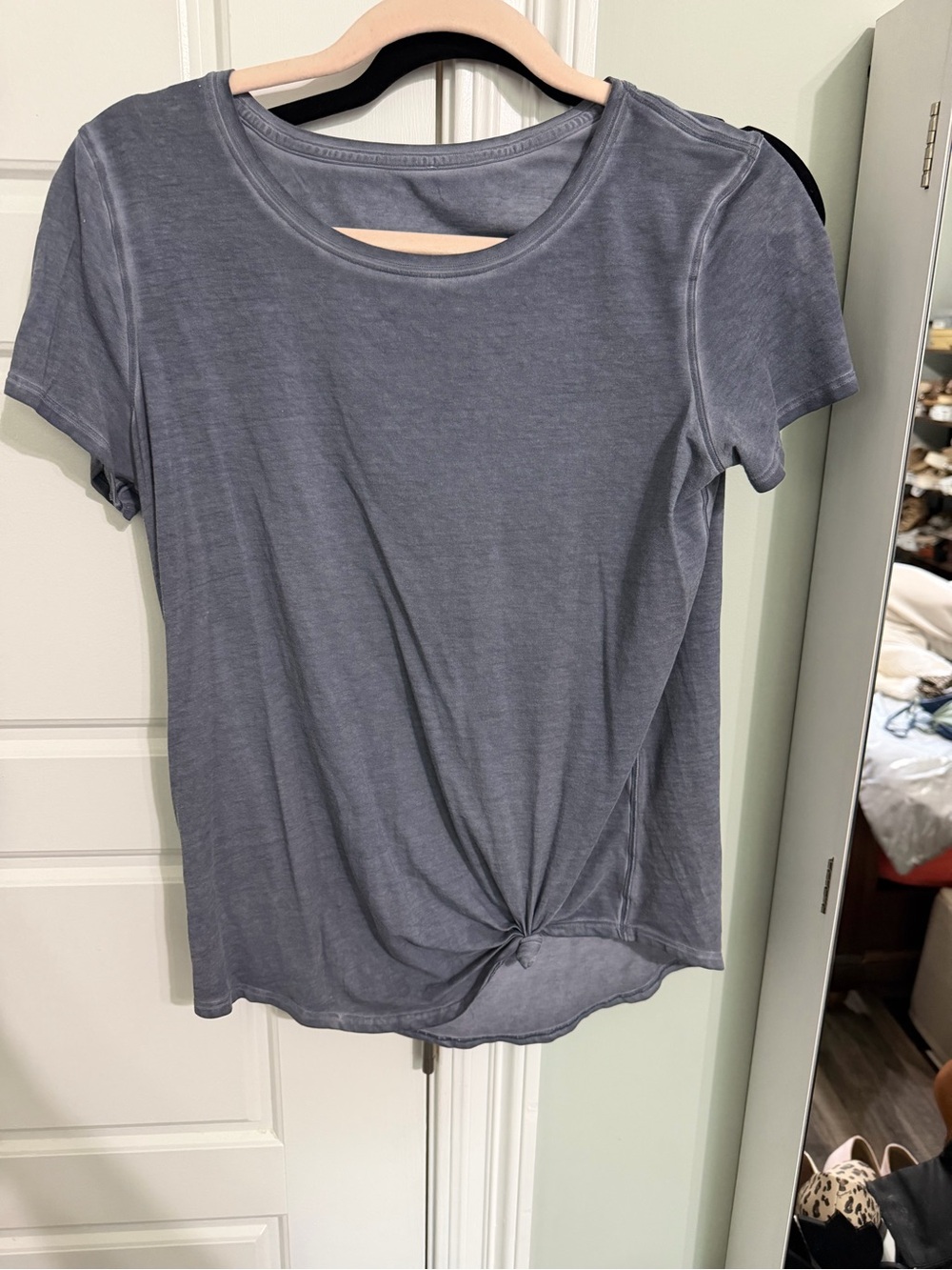 lululemon athletica Slate Blue Twist-Front Short Sleeve Tee